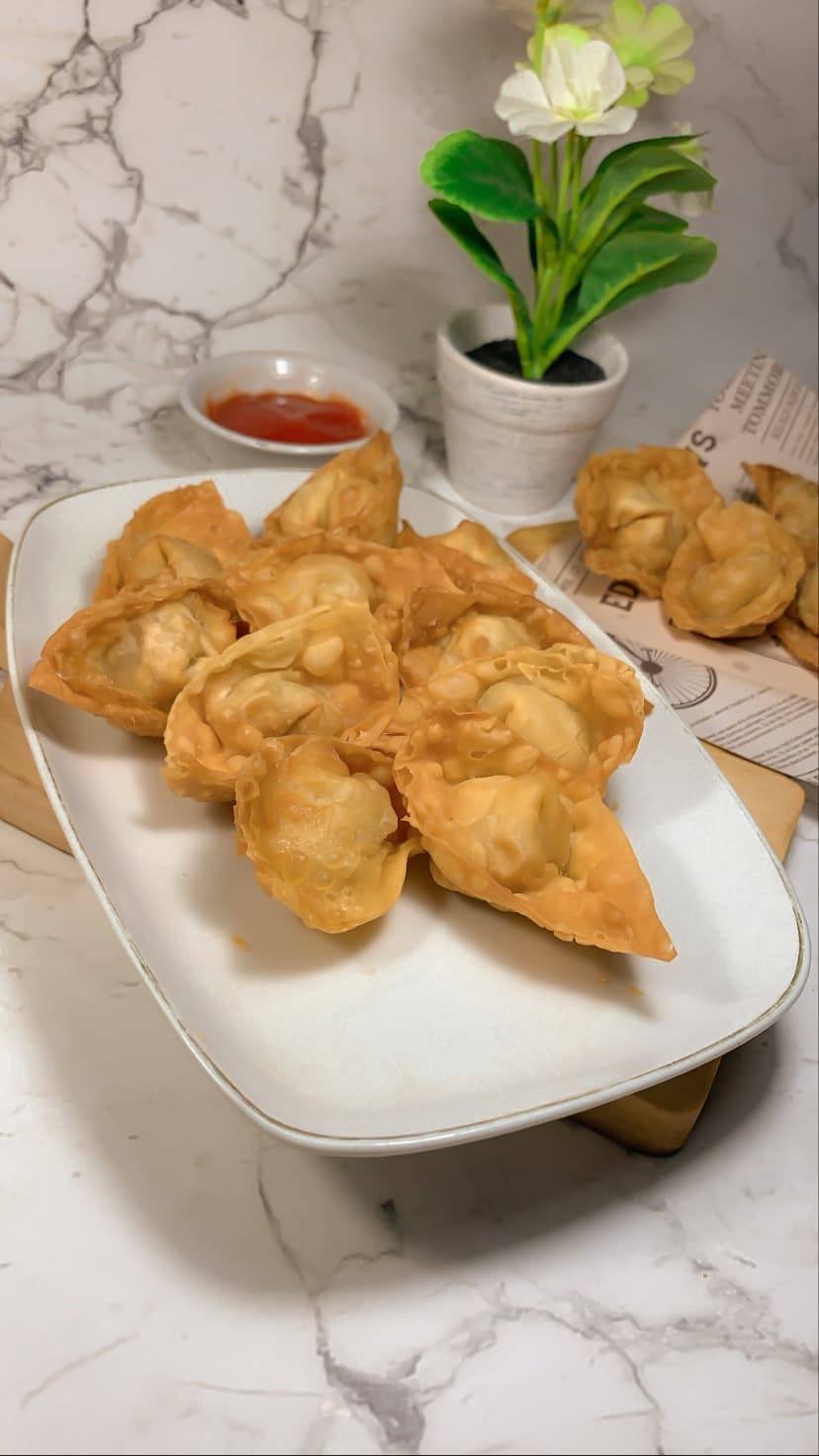 Pangsit goreng ayam frozen snack Medan Harum Frozen Snack